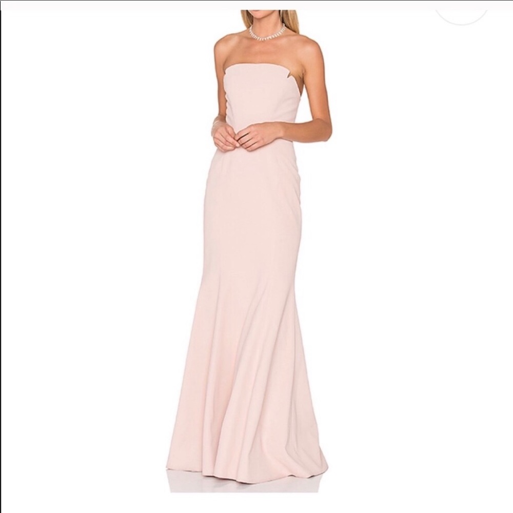 SOLD Jill Jill Stuart deco neckline strapless gown